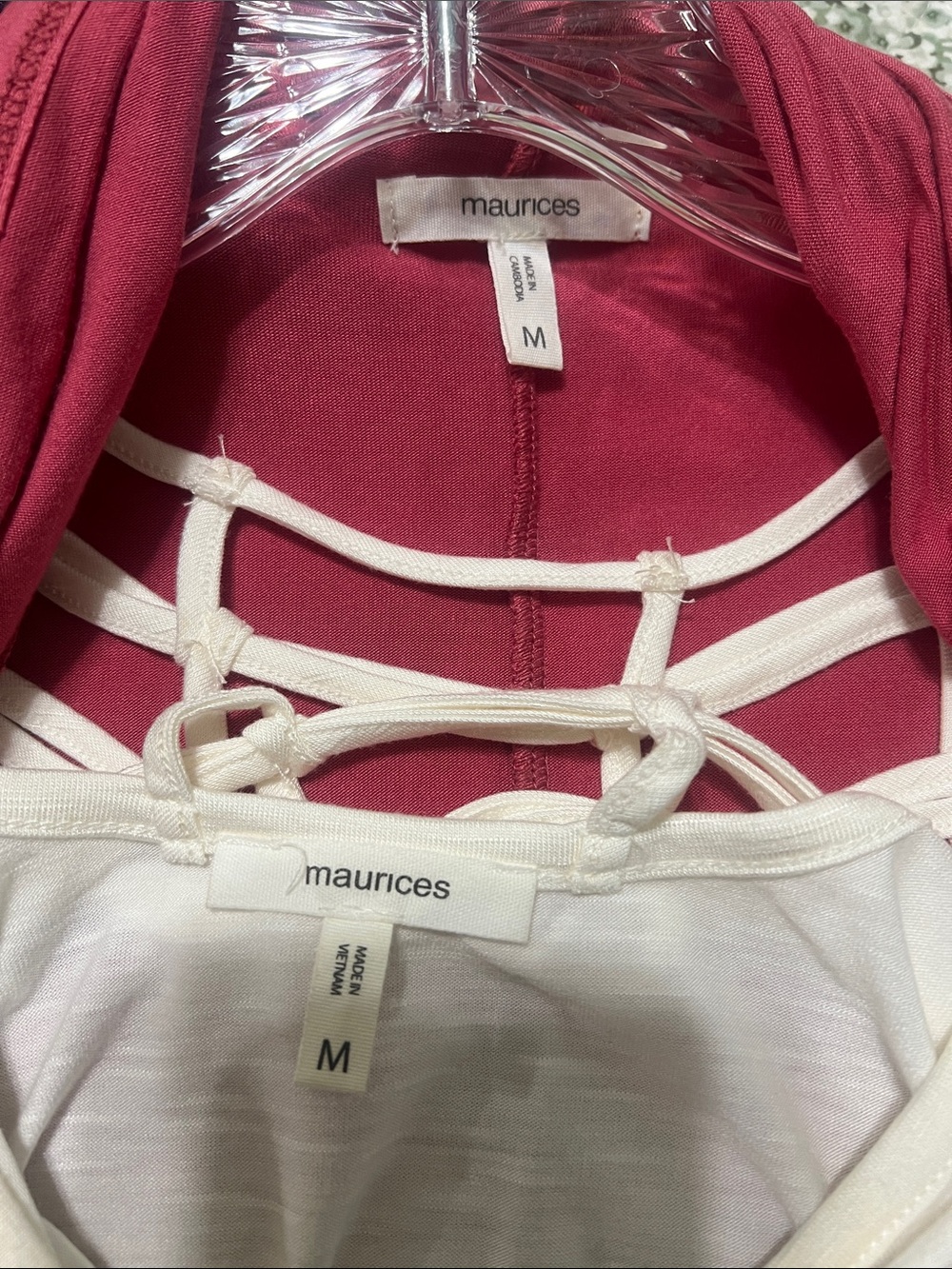 Maurices Raspberry Open-Front Draped Cardigan - Picture 2 of 2